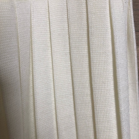 Vintage White Ivory Pleated Knit Pull On Skirt Size 14 - Picture 2 of 8